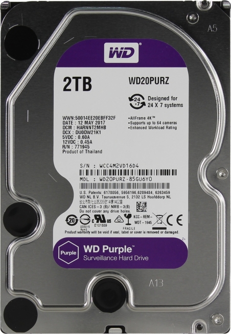 Жесткий диск 2000 Гб WD20PURZ WD Purple Sata