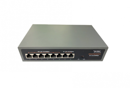 ATEC-POE06L Сетевой POE коммутатор на 6 портов RJ45+ 2 порта uplink 1000Мб