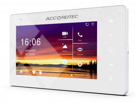 AT-VD 710W WH AccordTec AHD видеодомофон с WI-FI.-АКЦИЯ!